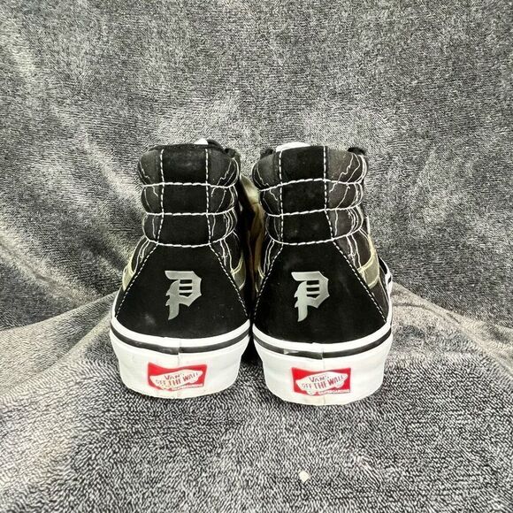 Vans x Primitive Skate Sk8-Hi Black Skate Shoes Men’s 7.5 - Picture 4 of 8